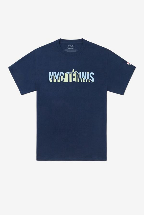 Fila Nyc Tennis Skyline Men's Tee - Navy,NZ 172-36285